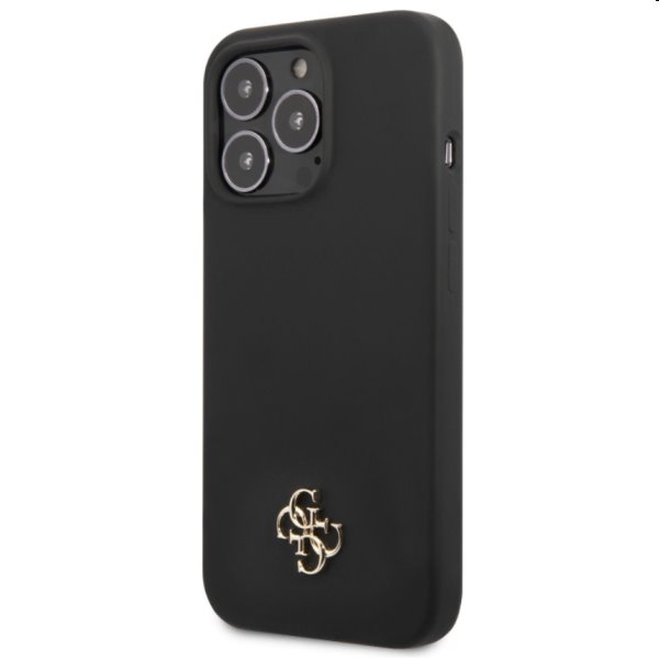 Zadný kryt Guess 4G Silicone Metal Logo pre Apple iPhone 13 Pro, čierna Zadný kryt Guess 4G Silicone Metal Logo pre Apple iPhone 13 Pro, čierna