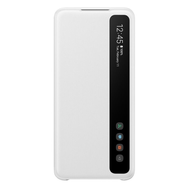 Samsung Clear View Cover S20, white - OPENBOX (Rozbalený tovar s plnou zárukou)