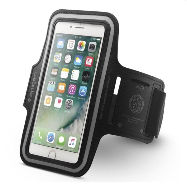 Univerzálne športové puzdro Spigen Velo A700 pre smartfóny Armband 6", čierna