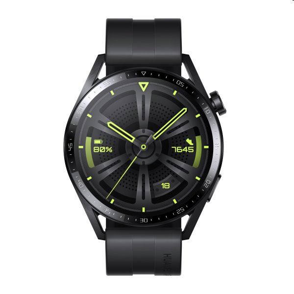 Huawei Watch GT3 46mm, Matte Black, Trieda C – použité, záruka 12 mesiacov