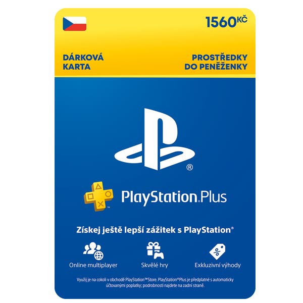 PlayStation Plus Essential Gift Card 1560 Kč (12M členstvo)