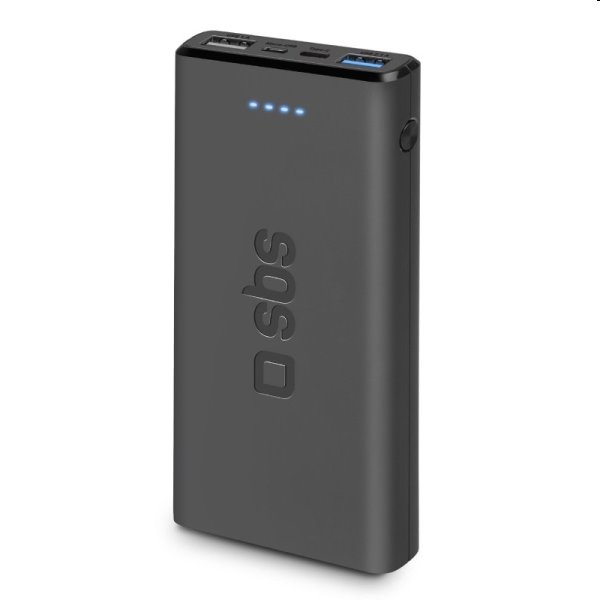 E-shop SBS powerbanka 10000 mAh, 2x USB, 2,1 A, čierna TTBB10000FASTK