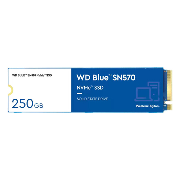 E-shop WD 250 GB Blue SSD disk M.2 3300 MB1200 MB, 80 mm, SN 570 WDS250G3B0C