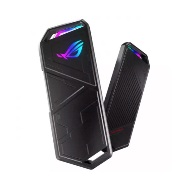 E-shop ASUS ROG STRIX ARION SSD NVME AURA case, USB-C 3.2, M.2 NVMe SSD kovový box, délka 30-80 mm, AURA RGB 90DD02H0-M09000