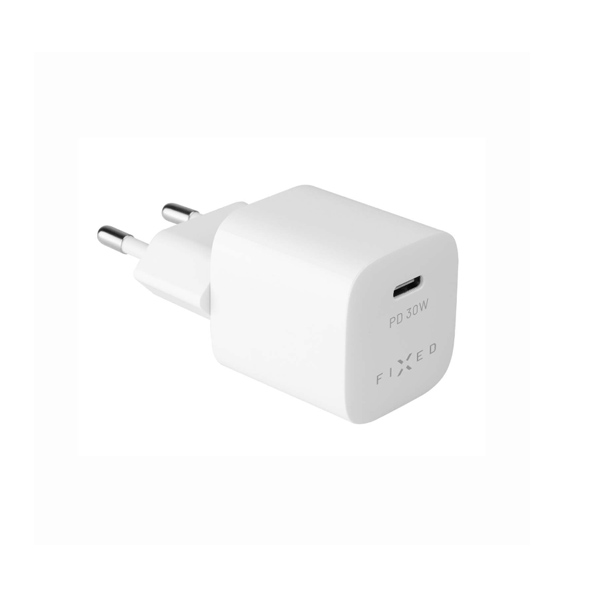 FIXED Mini Travel Charge with USB-C output and PD support, 30W, white FIXC30M-C-WH