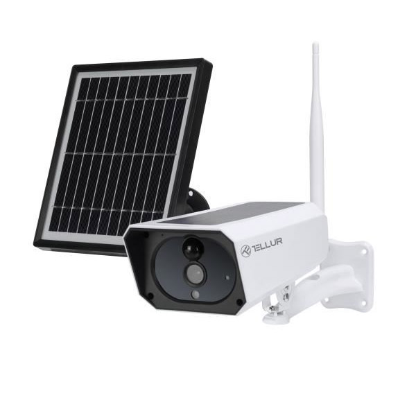 Tellur WiFi Smart solárna kamera IP65, PIR, vonkajšia, biela