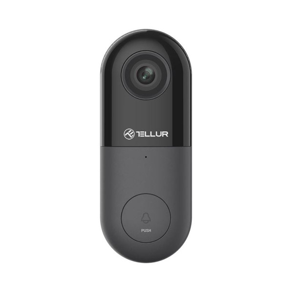 Tellur WiFi Videozvonček, 1080P, káblový, čierny