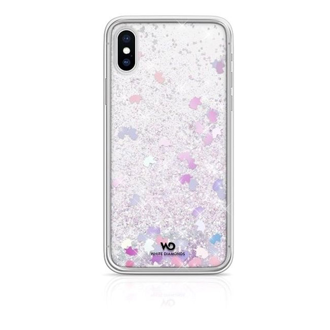 Zadný kryt White Diamonds Sparkle iPhone X/Xs, transparentná s jednorožcami - OPENBOX (Rozbalený tovar s plnou zárukou)