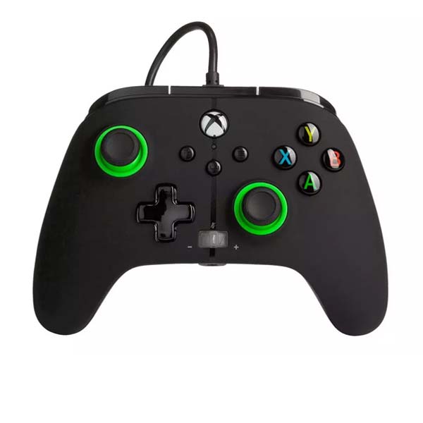 Káblový ovládač PowerA Enhanced pre Xbox Series, Hint of Colour Green 1518818-01