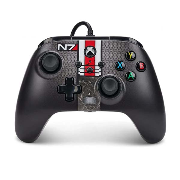 Káblový ovládač PowerA Enhanced pre Xbox Series, Mass Effect N7 Káblový ovládač PowerA Enhanced pre Xbox Series, Mass Effect N7
