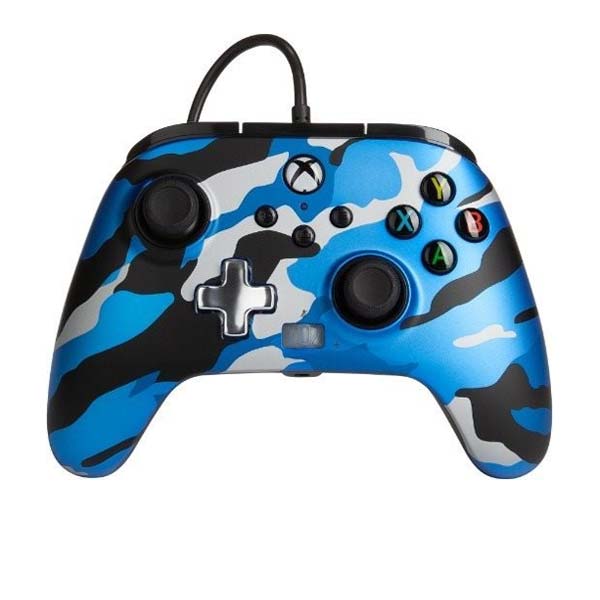 E-shop Káblový ovládač PowerA Enhanced pre Xbox Series, Metallic Blue Camo 1518911-01