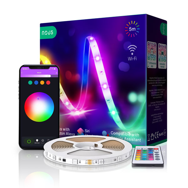 Nous Smart 5m RGB WiFi LED pás F1