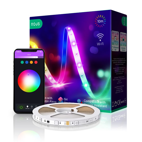 Nous Smart 10 m RGB WiFi LED pás F2