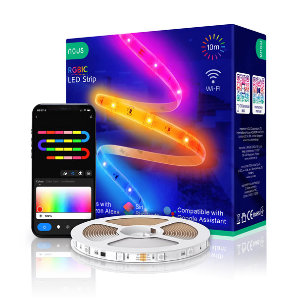 NOUS F5 Smart WiFi LED pás 10 m RGB a IC