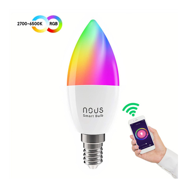 Nous Smart WiFi žiarovka RGB E14 P4