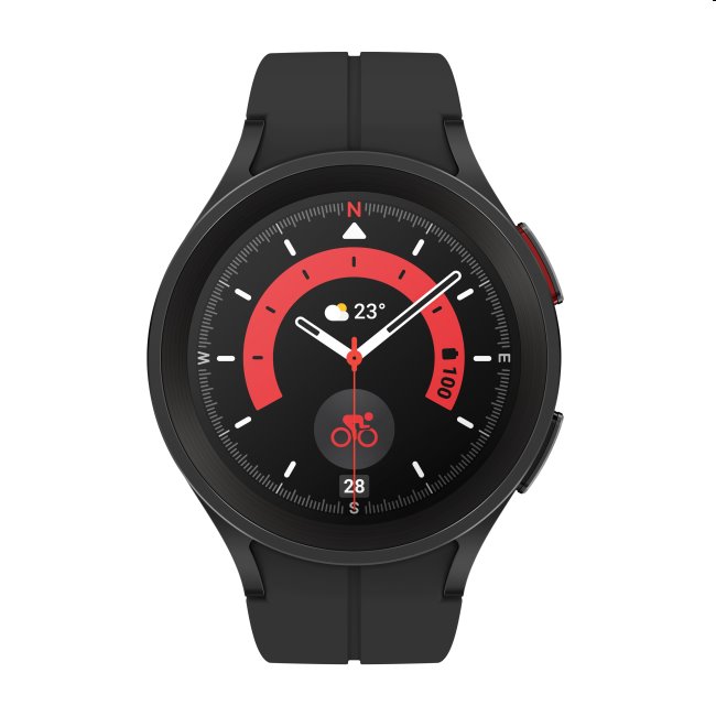 Samsung Galaxy Watch5 Pro 45mm, black titanium, Trieda C - použité, záruka 12 mesiacov