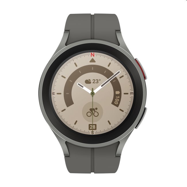 Samsung Galaxy Watch5 Pro 45mm, gray titanium, Trieda B - použité, záruka 12 mesiacov