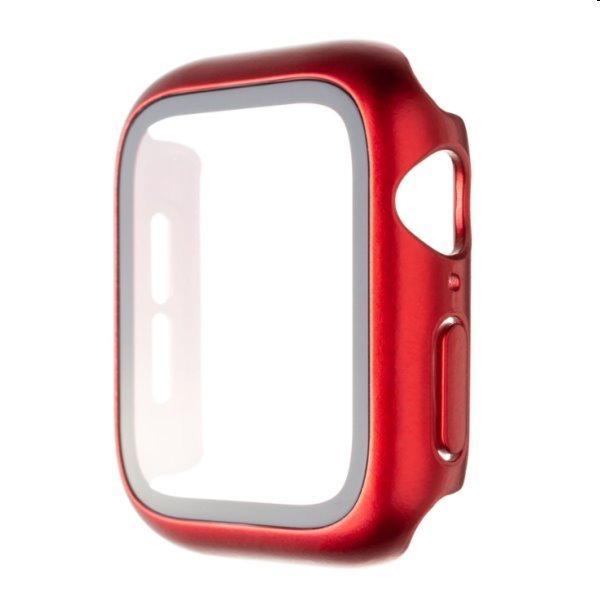 FIXED Pure+ ochranné puzdro s temperovaným sklom pre Apple Watch 41 mm, červené FIXPUW+-817-RD