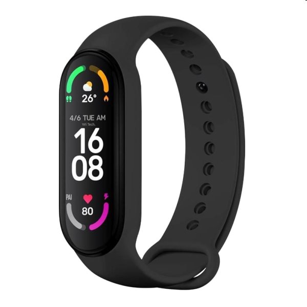 FIXED Silikónový remienok pre Xiaomi Band 7 Mi Band 6 Mi Band 5, čierna FIXSSTB-989-BK