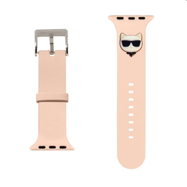 Karl Lagerfeld Choupette Head remienok pre Apple Watch 38/40 mm, ružová