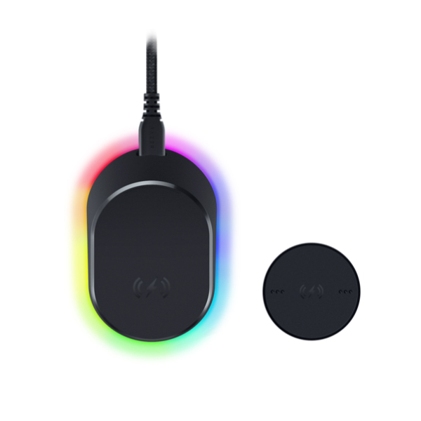 Nabíjacia stanica a krúžok Razer Mouse Dock Pro pre bezkáblové nabíjanie hernej myši