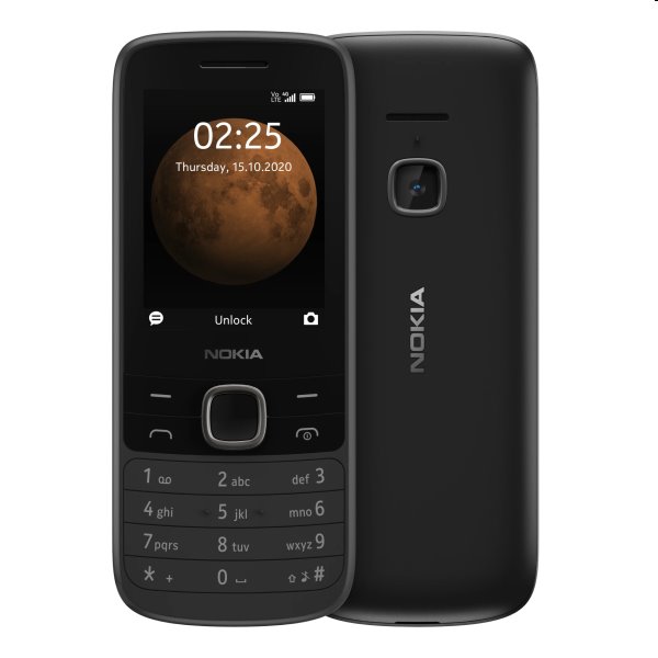 Nokia 225 4G, Dual SIM, black - OPENBOX (Rozbalený tovar s plnou zárukou) 16QENB01A08