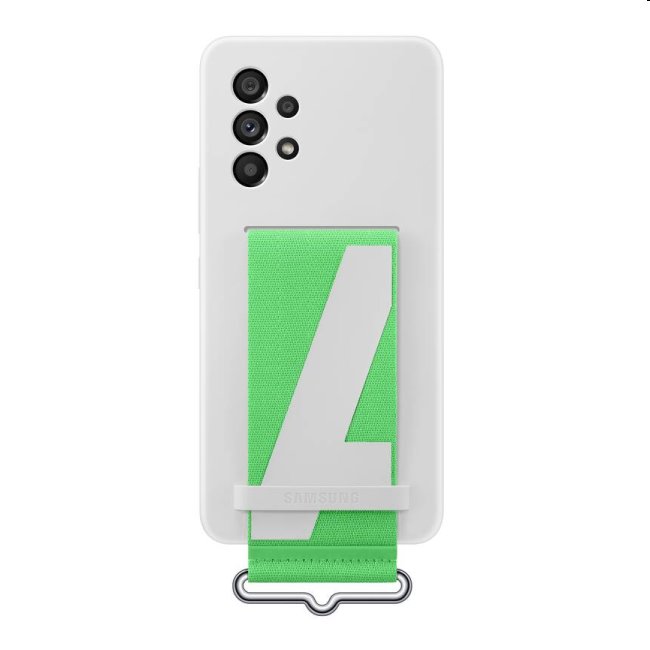 Zadný kryt Silicone Cover s pútkom pre Samsung Galaxy A53 5G, biela Zadný kryt Silicone Cover s pútkom pre Samsung Galaxy A53 5G, biela