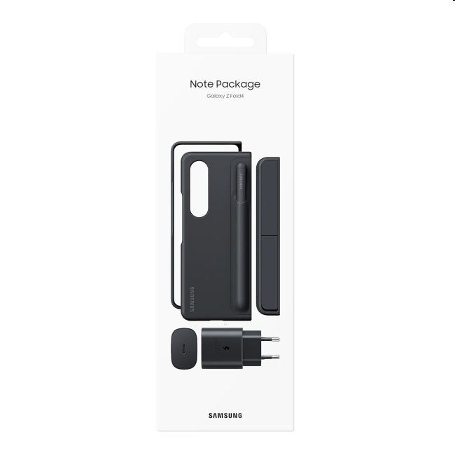 Puzdro so stojanom, S pen a nabíjací adaptér pre Samsung Galaxy Z Fold4, black