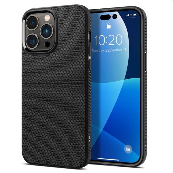 Zadný kryt Zadný kryt Spigen Liquid Air pre Apple iPhone 14 Pro, čierna