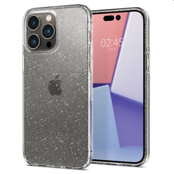 Puzdro Spigen Liquid Crystal Glitter pre Apple iPhone 14 Pro, crystal quartz