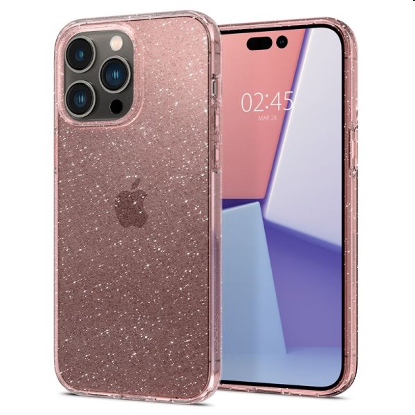 Zadný kryt Zadný kryt Spigen Liquid Crystal Glitter pre Apple iPhone 14 Pro Max, ružová