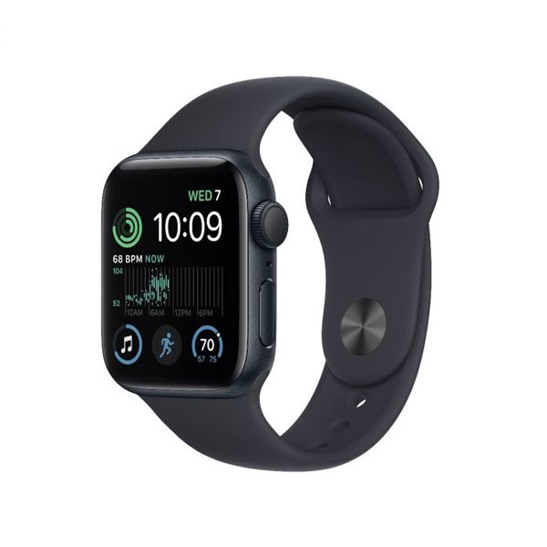 Apple Watch SE 2 GPS 40mm Midnight Aluminium Case, Trieda A - použité, záruka 12 mesiacov