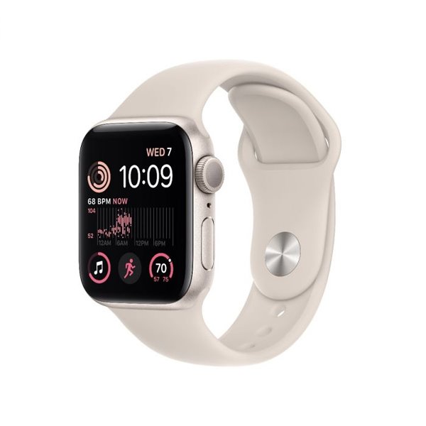 Apple Watch SE 2 GPS 40mm Starlight Aluminium Case, Trieda B - použité, záruka 12 mesiacov