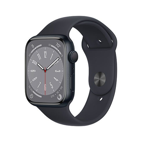 Apple Watch Series 8 GPS, 45mm, polnočná, hliníkové puzdro, rozbalené balenie