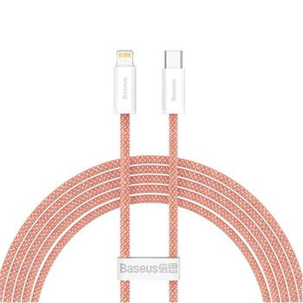 Baseus rýchlo nabíjací datový kábel USB-C/Lightning 2m, oranžový 57983110065