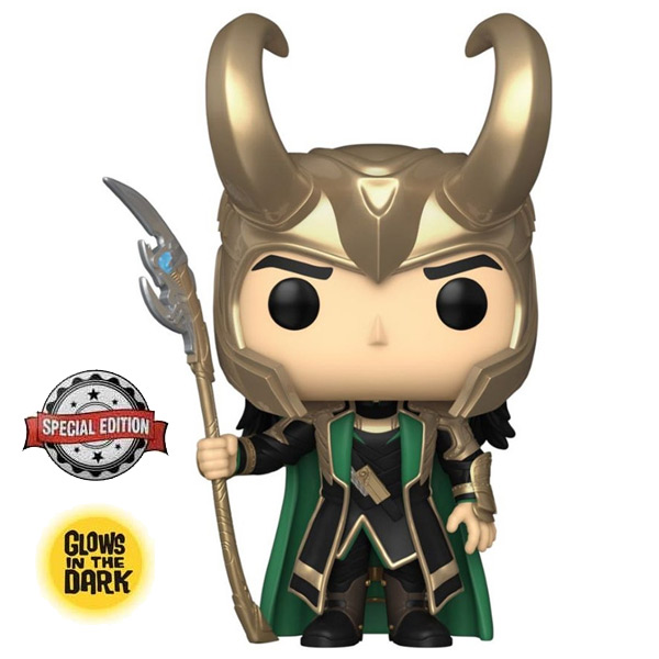 POP! Loki with Scepter, Avengers (Marvel) Special Edition (Svieti v tme)