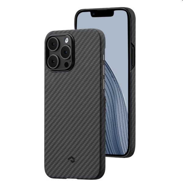 Zadný kryt Pitaka MagEZ z aramidových vlákien pre Apple iPhone 14 Pro Max, čierna/šedá Zadný kryt Pitaka MagEZ z aramidových vlákien pre Apple iPhone 14 Pro Max, čierna/šedá