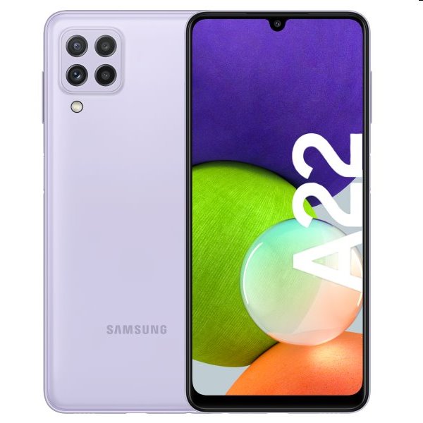 Samsung Galaxy A22 5G, 4/64GB, fialová, Trieda C - použité, záruka 12 mesiacov