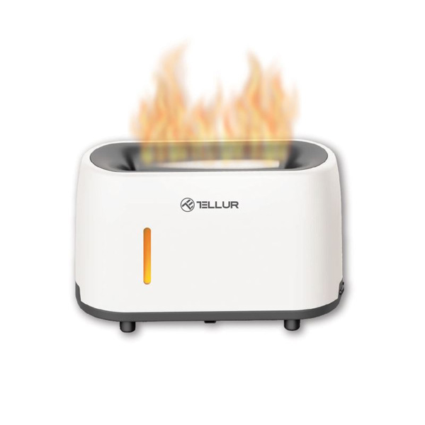 Tellur flame aróma difuzér, 240 ml, LED, biely Tellur flame aróma difuzér, 240 ml, LED, biely