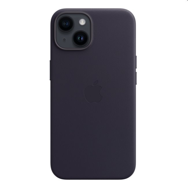 Apple iPhone 14 Leather Case with MagSafe, ink