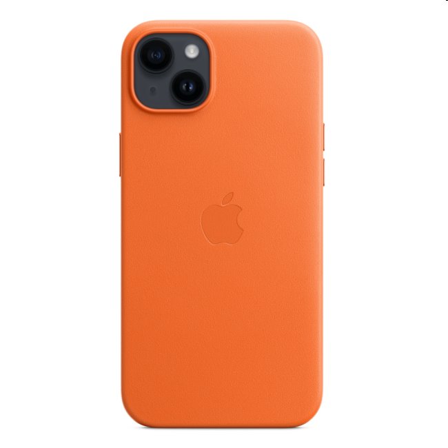 Apple iPhone 14 Plus Leather Case with MagSafe, orange