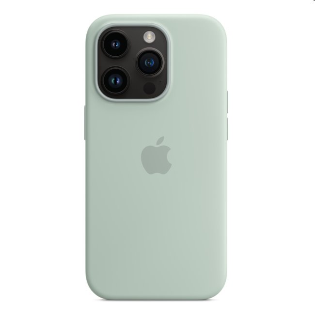 Silikónový zadný kryt pre Apple iPhone 14 Pro s MagSafe, dužnatkovo modrá