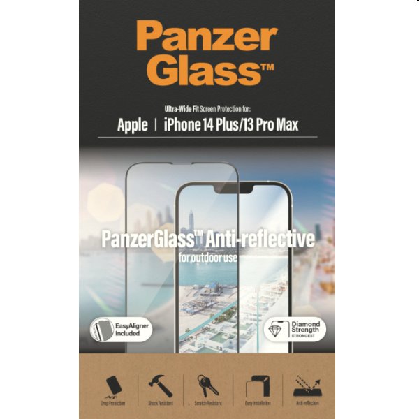 Ochranné sklo PanzerGlass UWF Anti-Reflective AB pre Apple iPhone 14 Plus/13 Pro Max, čierne