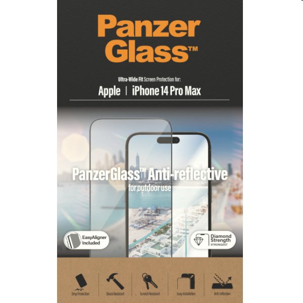 Ochranné sklo PanzerGlass UWF Anti-Reflective AB pre Apple iPhone 14 Pro Max, čierna