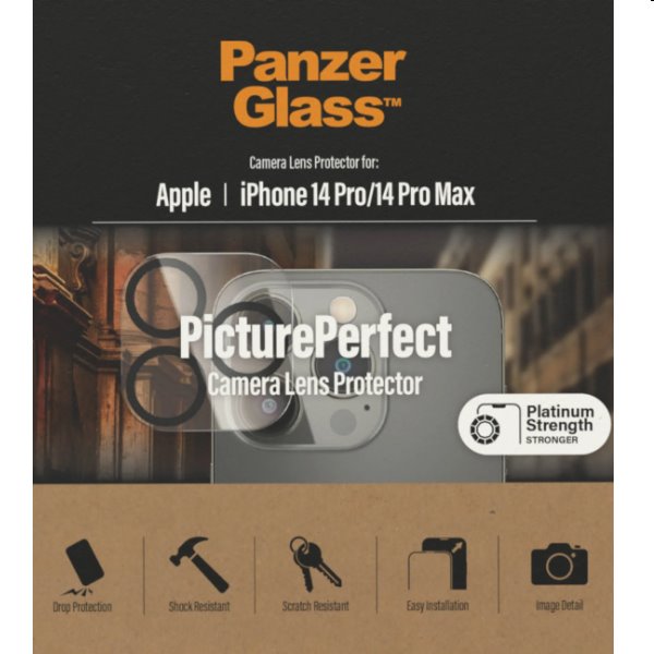 PanzerGlass ochranný kryt objektívu fotoaparátu pre Apple iPhone 14 Pro, 14 Pro Max