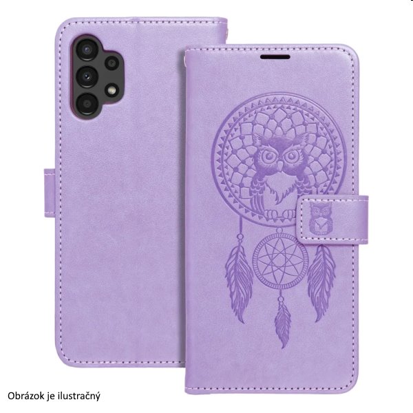 Puzdro MEZZO Book dreamcatcher pre Xiaomi Redmi 10C, fialové TEL158346