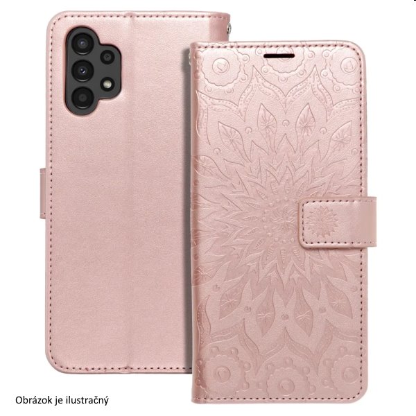 Puzdro MEZZO Book mandala pre Samsung Galaxy A13 4G, ružové