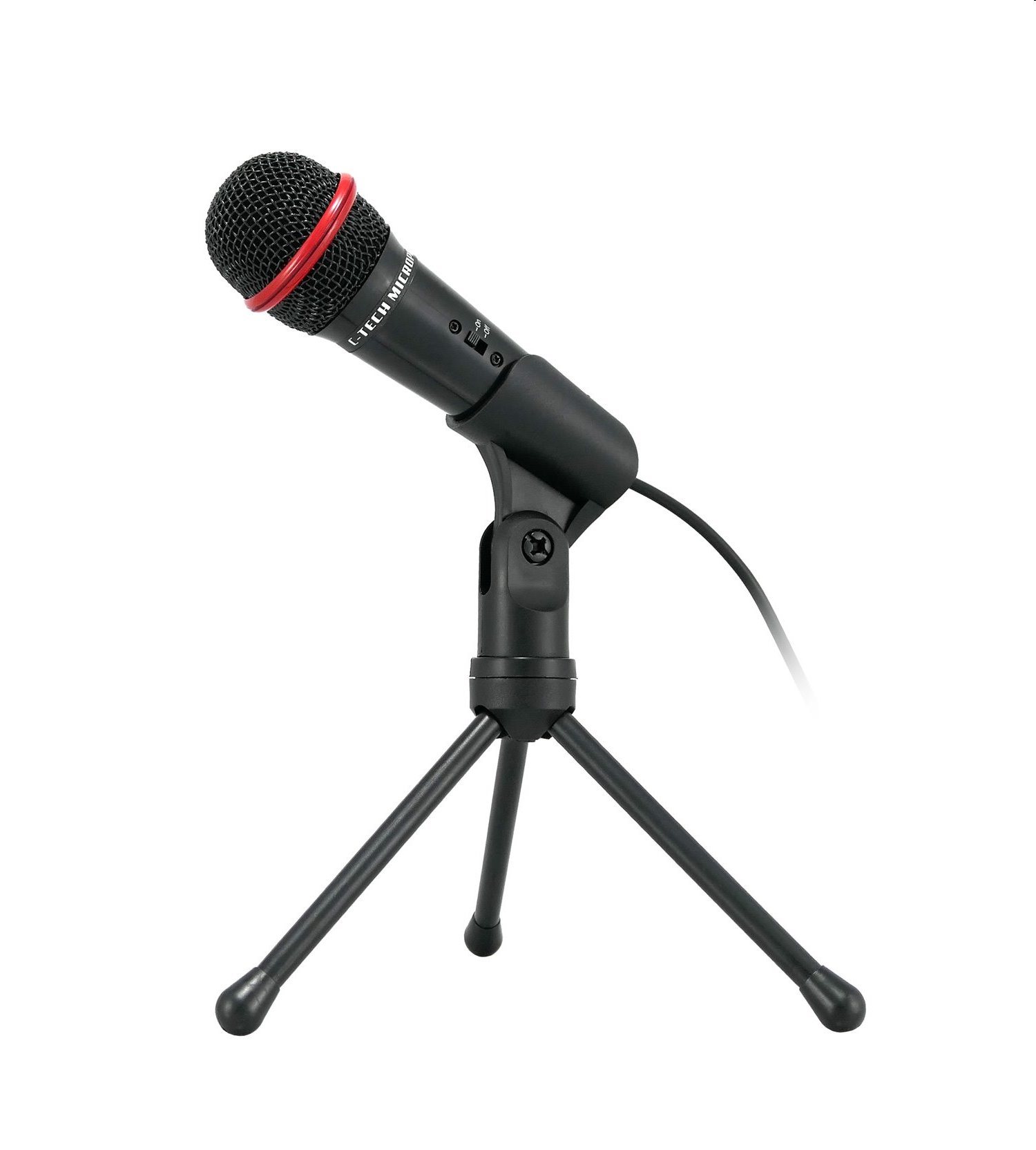 Stolný mikrofón C-TECH MIC-01, 3,5" stereo jack, 2.5m