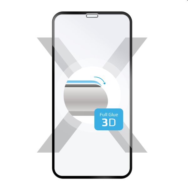 FIXED 3D Ochranné tvrdené sklo pre Apple iPhoneX/XS/11 Pro, čierne