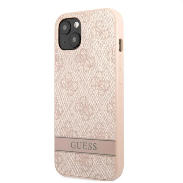 Zadný kryt Guess PU 4G Stripe pre Apple iPhone 13 mini, ružová